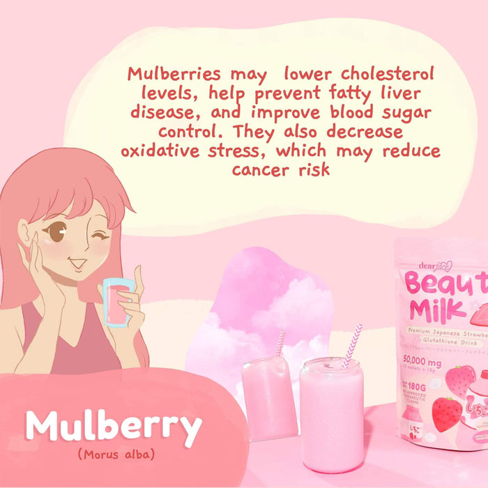 Dear Face Beauty Milk Ichigo Premium Japanese Strawberry Glutathione Drink