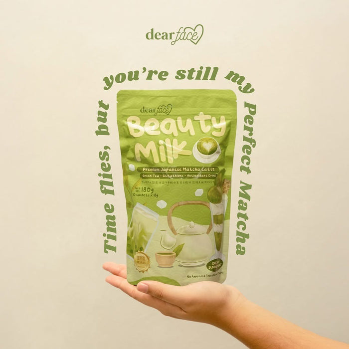 Dear Face Beauty Milk Matcha 10 sachets per pouch