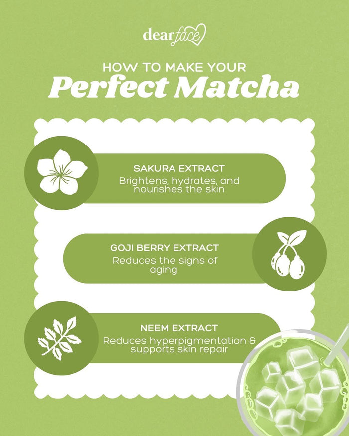 Dear Face Beauty Milk Matcha 10 sachets per pouch