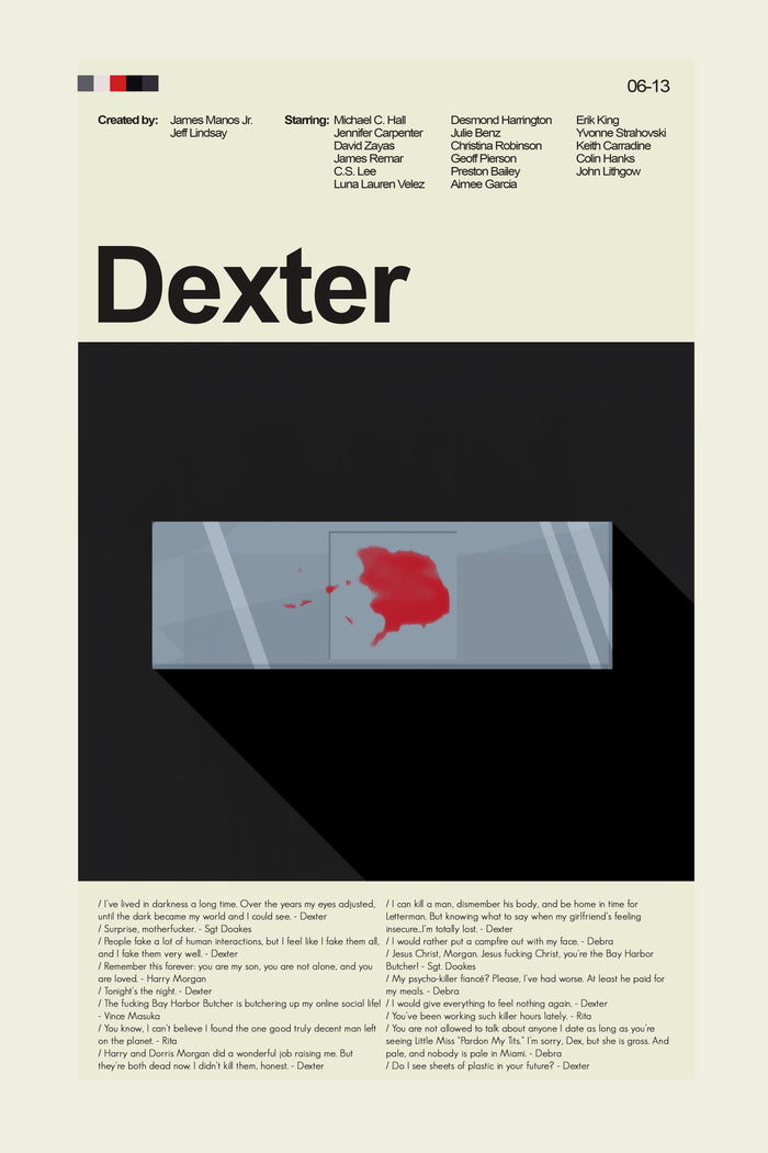 Dexter - Glass Slide | 12"x18" or 18"x24" Print only