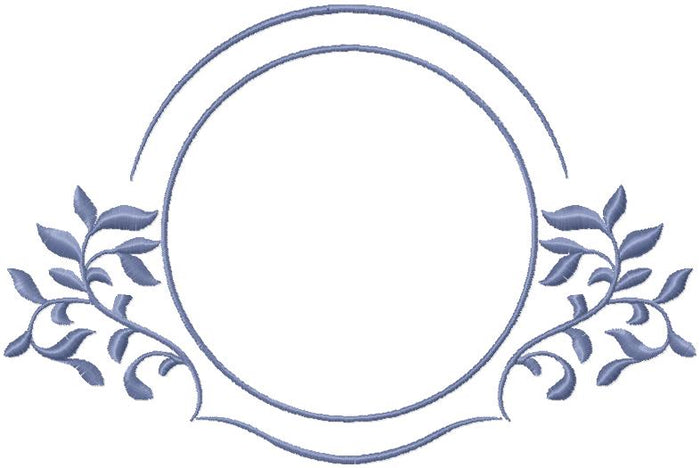DOUBLE CIRCLE FRAME WITH LAUREL