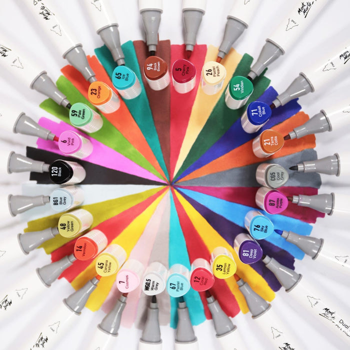 Dual Tip Art Markers in Case Premium 24pc