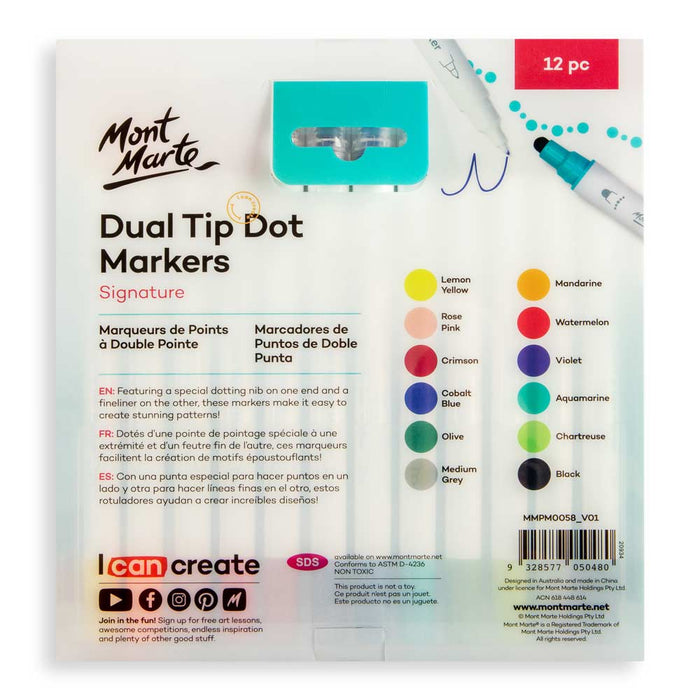 Dual Tip Dot Markers Signature 12pc