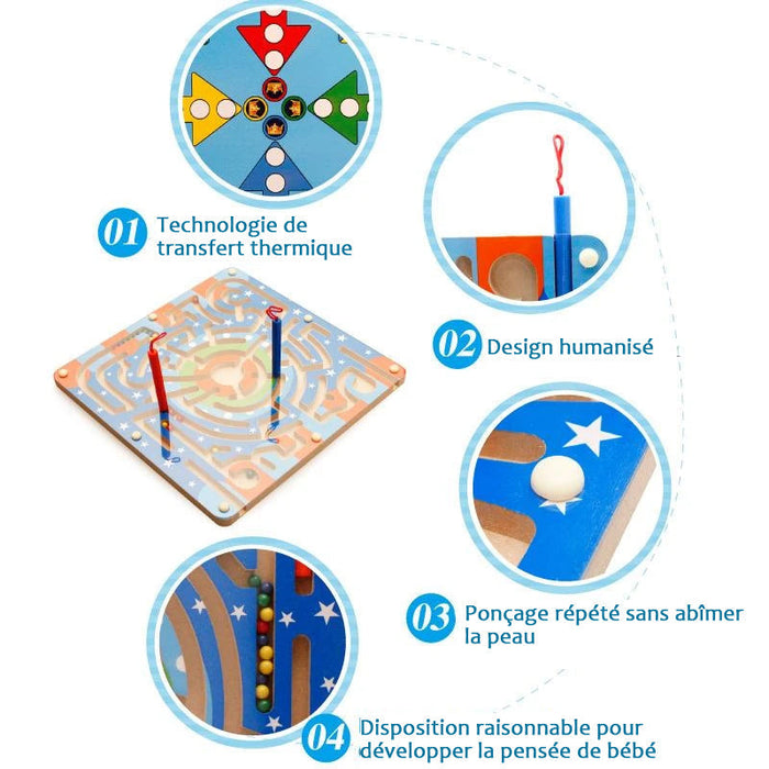 Échecs Volants + Jouet Labyrinthe Magnetique (2-en-1) ciaovie