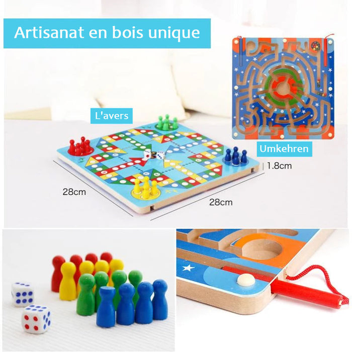 Échecs Volants + Jouet Labyrinthe Magnetique (2-en-1) ciaovie