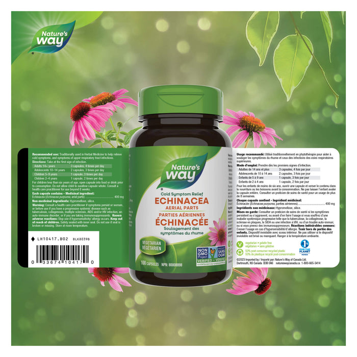 Nature's Way Echinacea Label