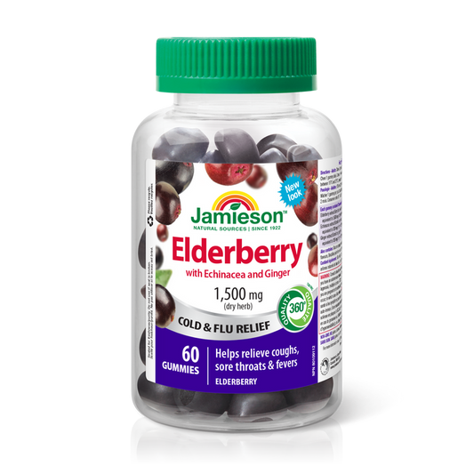 31001130 Jamieson Elderberry Cold & Flu Gummies, Elderberry, 60 ct 9582_R2074_GUM_Elderberry_Cold&Flu_300cc_MAIN