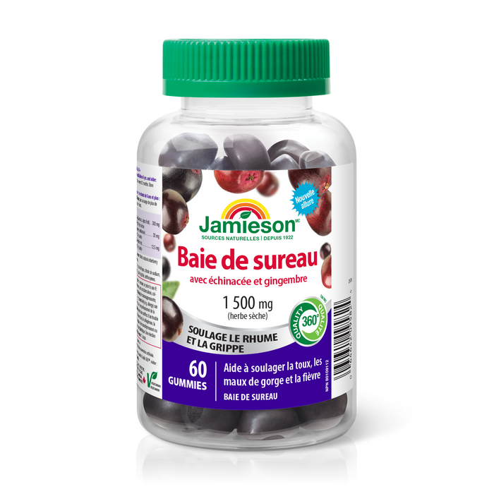 31001130 Jamieson Elderberry Cold & Flu Gummies, Elderberry, 60 ct 9582_R2074_GUM_Elderberry_Cold&Flu_300cc_MAIN2