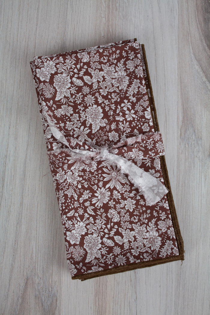 Emily Belle Napkins in Chocolate (Liberty of London Fabric)