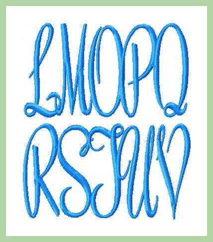 Emily Monogram Set with 4 Frames 1,2,3 and 4 inch sizes