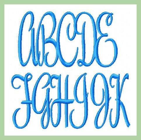 Emily Monogram Set with 4 Frames 1,2,3 and 4 inch sizes