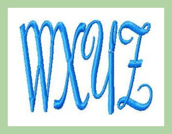 Emily Monogram Set with 4 Frames 1,2,3 and 4 inch sizes