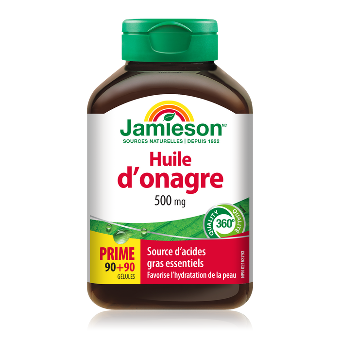 31000354 Jamieson Evening Primrose Oil 500 mg 500 mg, 180 ct 2904_R2114_EveningPrimroseOil_500mg_BONUS_250cc_BTL_FR_MAIN2