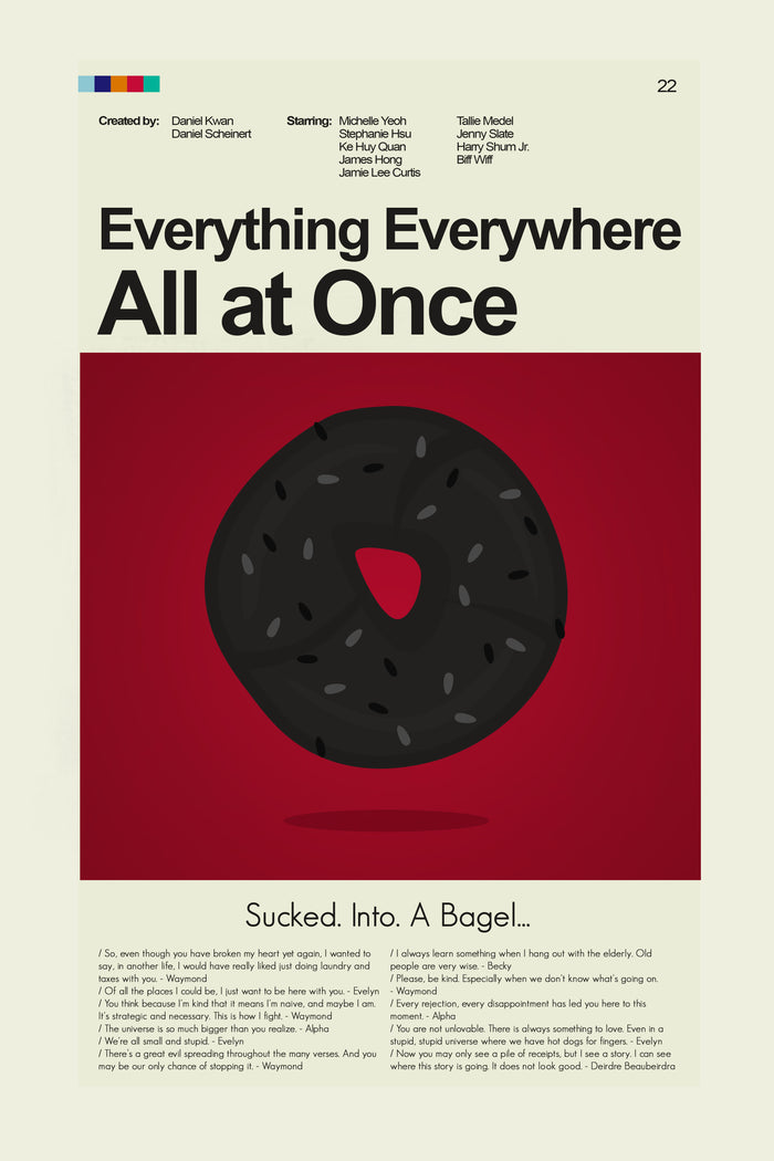 Everything Everywhere All at Once - Everything Bagel | 12"x18" Print Only