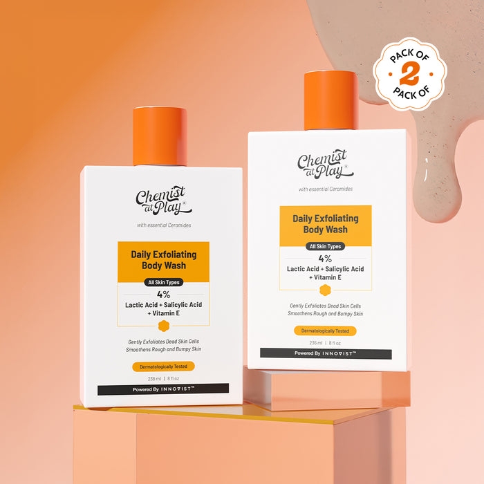 Exfoliating Body Wash with 1% Lactic Acid & 2% Salicylic Acid - 236 ml | Pack of 2