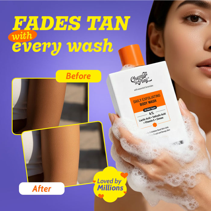 Exfoliating Body Wash with 1% Lactic Acid & 2% Salicylic Acid - 236 ml | Pack of 2
