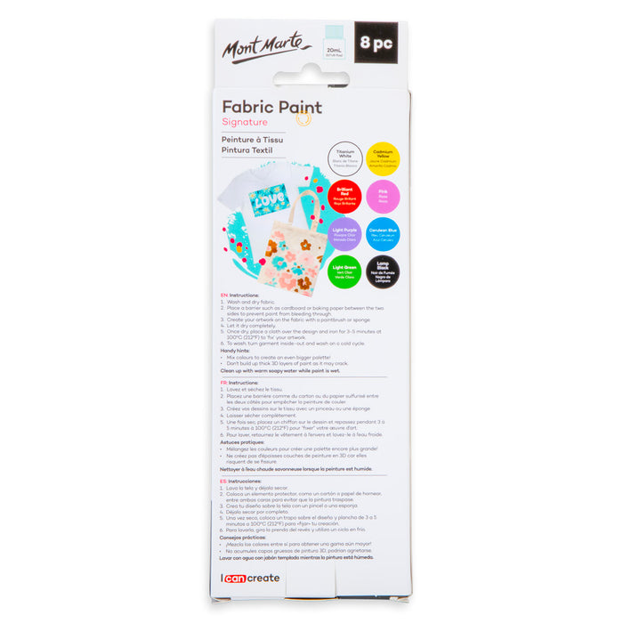 Fabric Paint Set Signature 8pc x 20ml (0.7 US fl.oz)