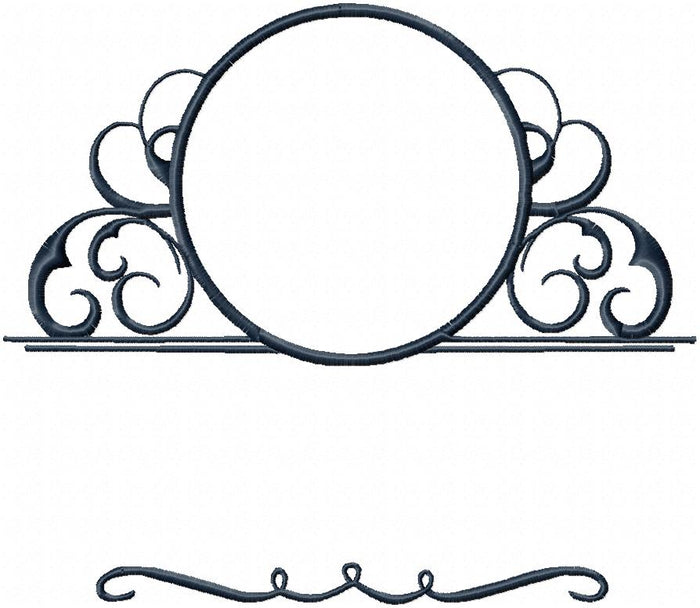 FANCY CIRCLE NAME FRAME