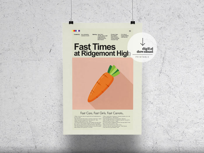 Fast Times at Ridgemont High | DIGITAL ARTWORK DOWNLOAD