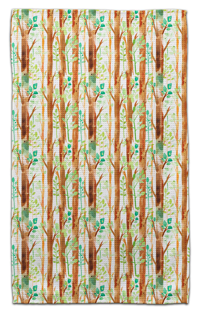 Forest Trees Lt. Brown Waffle Weave Towel