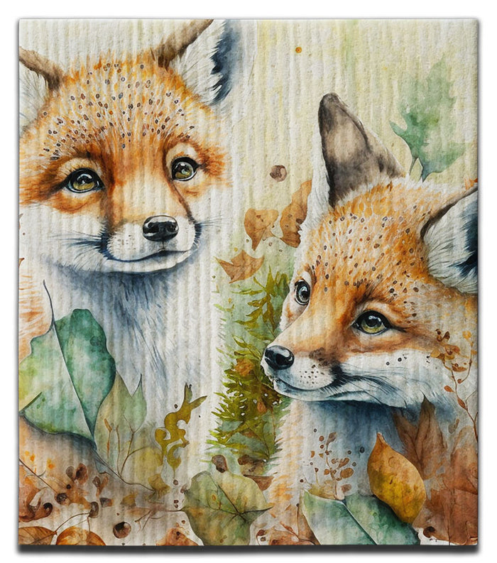 Fox (2) Swedish Dishcloth