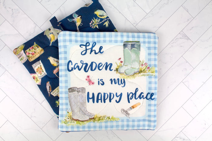 Gingham Garden Potholder