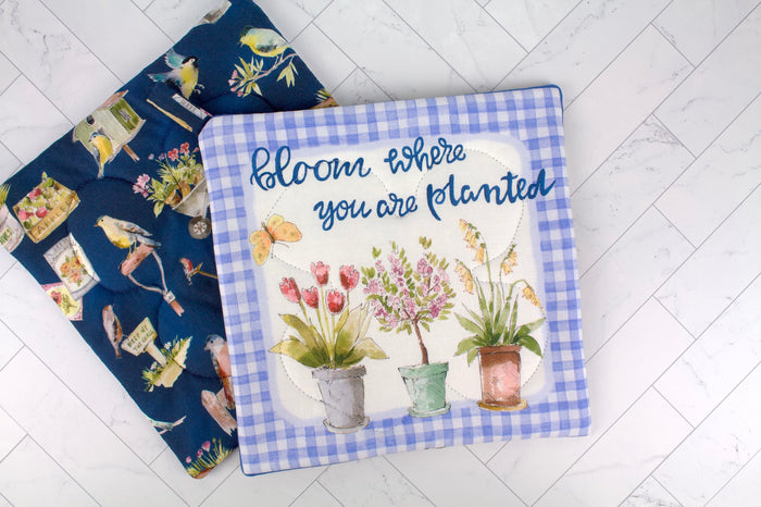 Gingham Garden Potholder