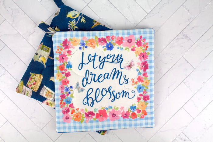 Gingham Garden Potholder