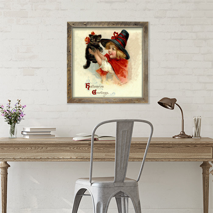 Girl with Black Cat