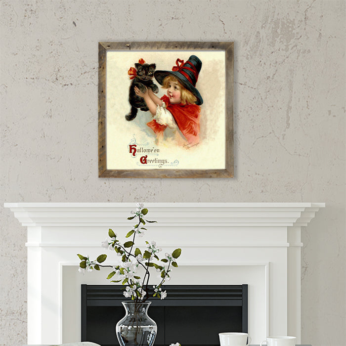 Girl with Black Cat