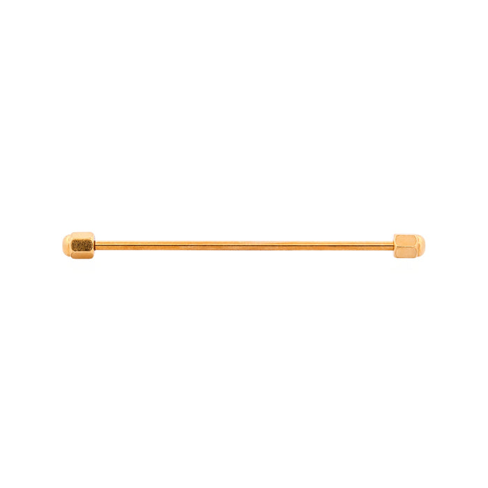 Gold Plated Collar Pole with round milled ends