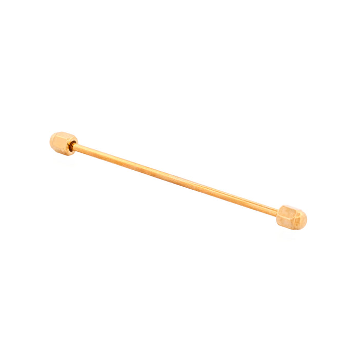 Gold Plated Collar Pole with round milled ends