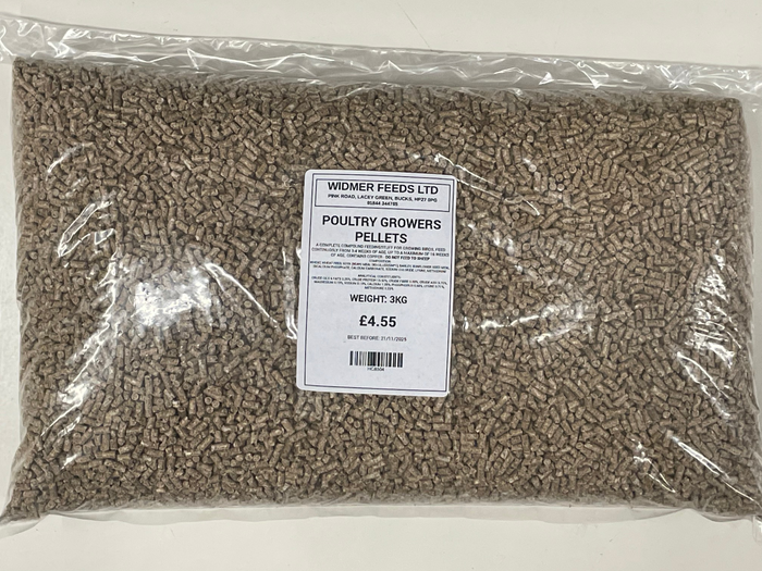 Widmer: Growers Pellets (Poultry Only) 3kg