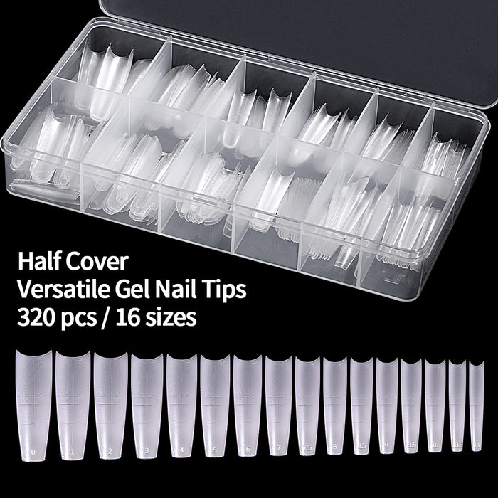 Half Cover  Versatile Gel Nail Tips 320Pcs 16 size