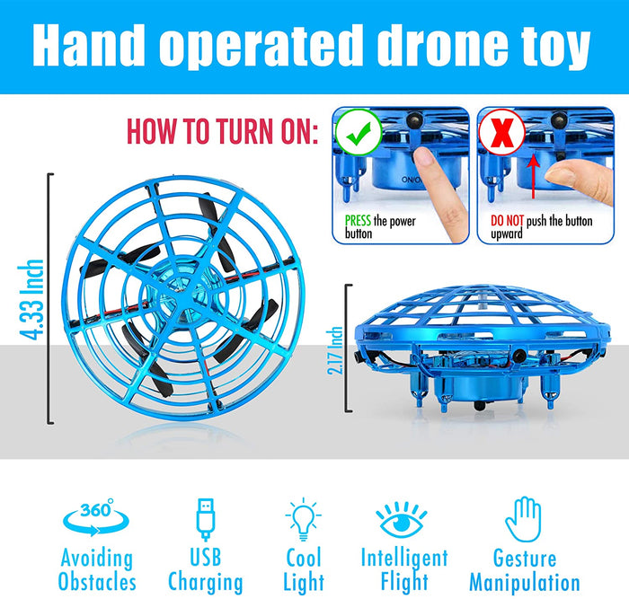Hand Gesture Mini UFO Drone Toy nebula-light.com