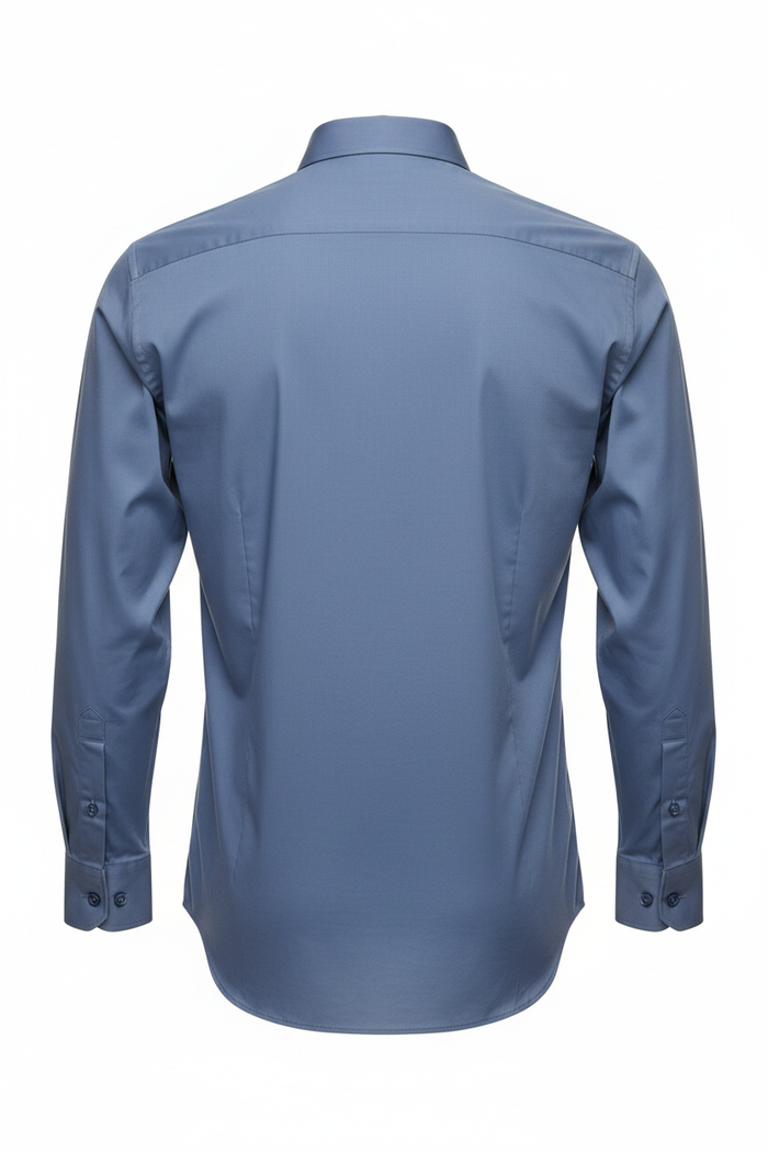 Hardy Amies Airforce Blue Plain Business Shirt HA494SF — ghost back view