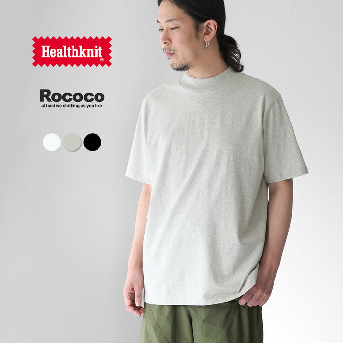 HEALTHKNIT / US Cotton Universal Mock Neck Short Sleeve T-Shirt
