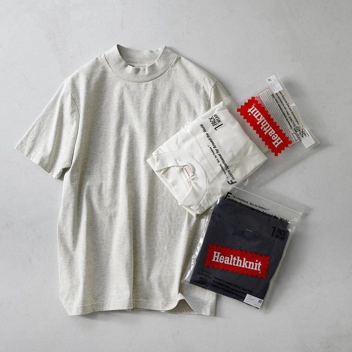 HEALTHKNIT / US Cotton Universal Mock Neck Short Sleeve T-Shirt