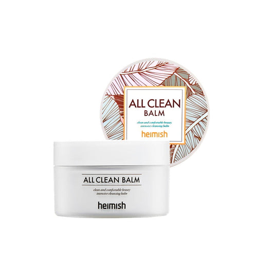HEIMISH All Clean Balm is a gentle yet powerful cleansing balm suitable for all skin types. Its silky formula effortlessly melts away makeup, sunscreen, and impurities without stripping moisture. Enriched with Shea Butter for hydration and a blend of natural oils like Orange Peel Oil and Lavender Oil, it nourishes and calms the skin while cleansing. Botanical extracts, including Rose Extract and Jasmine Extract, provide soothing care, leaving the skin refreshed, soft, and perfectly clean. Ideal