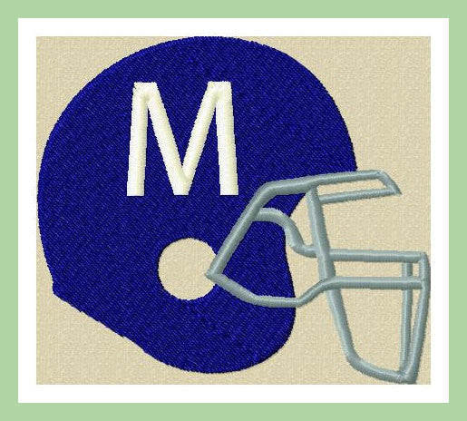 Helmet Font Football Helmet - comes in 2.5,3.5, and 4.5 inch sizes Machine Embroidery Font -