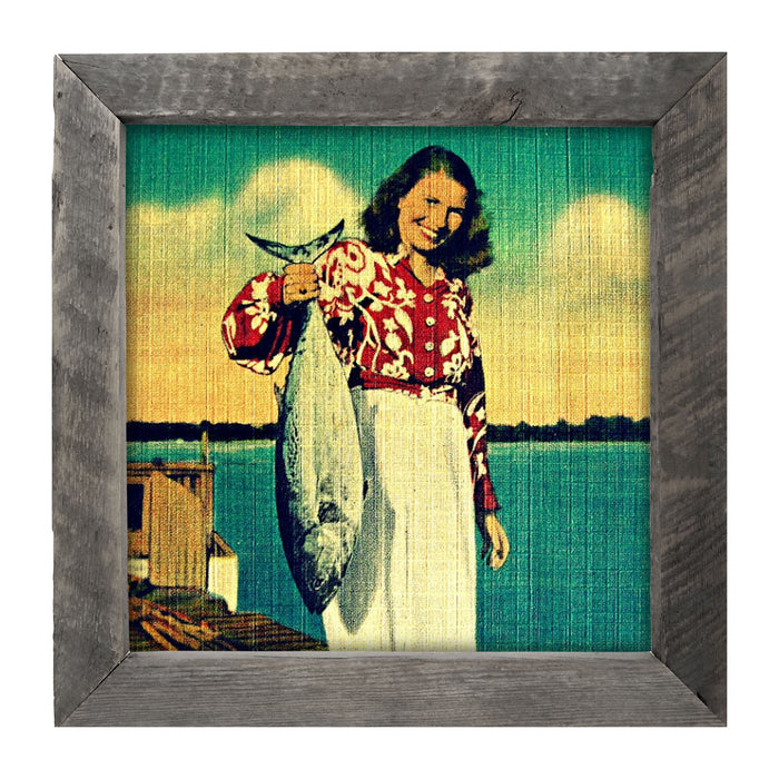 Her Catch - Framed art