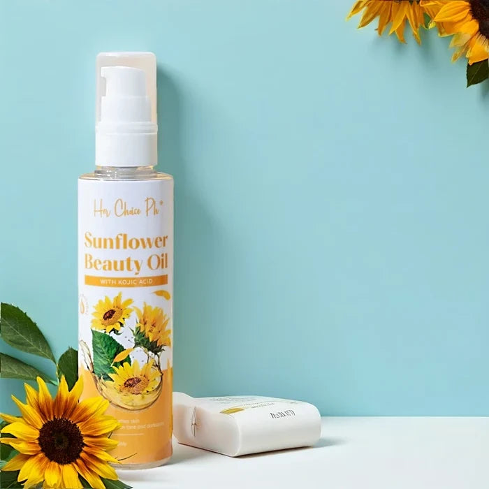 Her Choice Ph Set C Ultimate Whitening Combo: Kojic Soap, Whitening Lotion, Sunflower Oil
