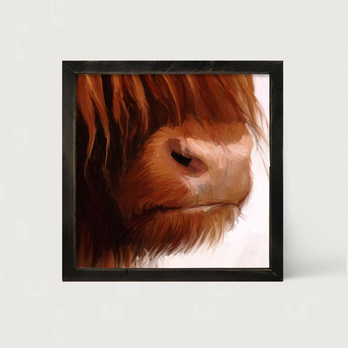 Highland Cow Face - Framed art