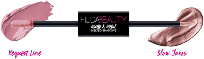 Huda Beauty Matte & Metal Liquid EyeShadows Request Line & Slow Jams 2* 2ml