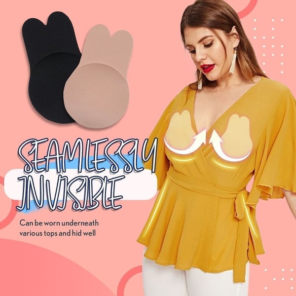 Invisible Reusable Lift Up Bra【1 Pair Black + 1 Pair Cream】 Blossom Online UG