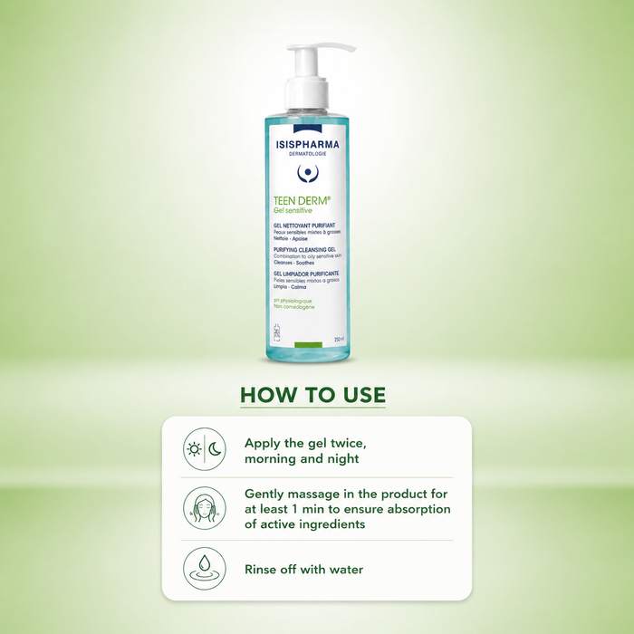 Isispharma Teen Derm Sensitive Purifying Cleansing Gel