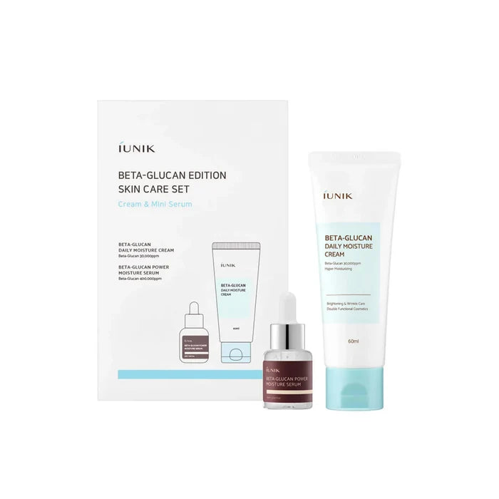 IUNIK Beta Glucan Edition Skin Care Set Cream & Mini Serum بكج العناية الميني من ايونيك