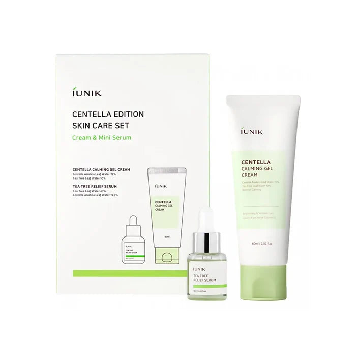 IUNIK Centella Edition Skincare Set Cream & Mini Serum بكج العناية الميني من ايونيك