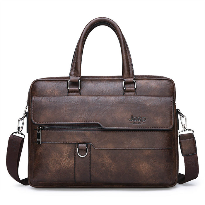 JEEP BULUO Men Briefcase Leather Handbag【3 Colors】 Blossom Online UG