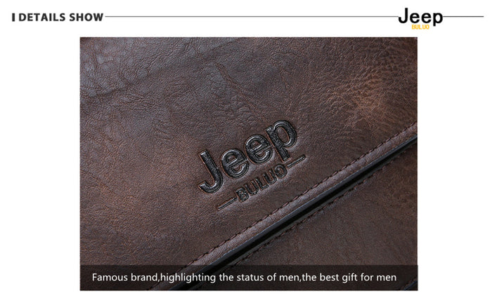 JEEP BULUO Men Briefcase Leather Handbag【3 Colors】 Blossom Online UG